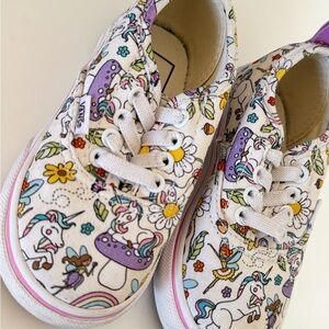 Vans Kids Unicorn Floral Sneakers - White and Multicolor